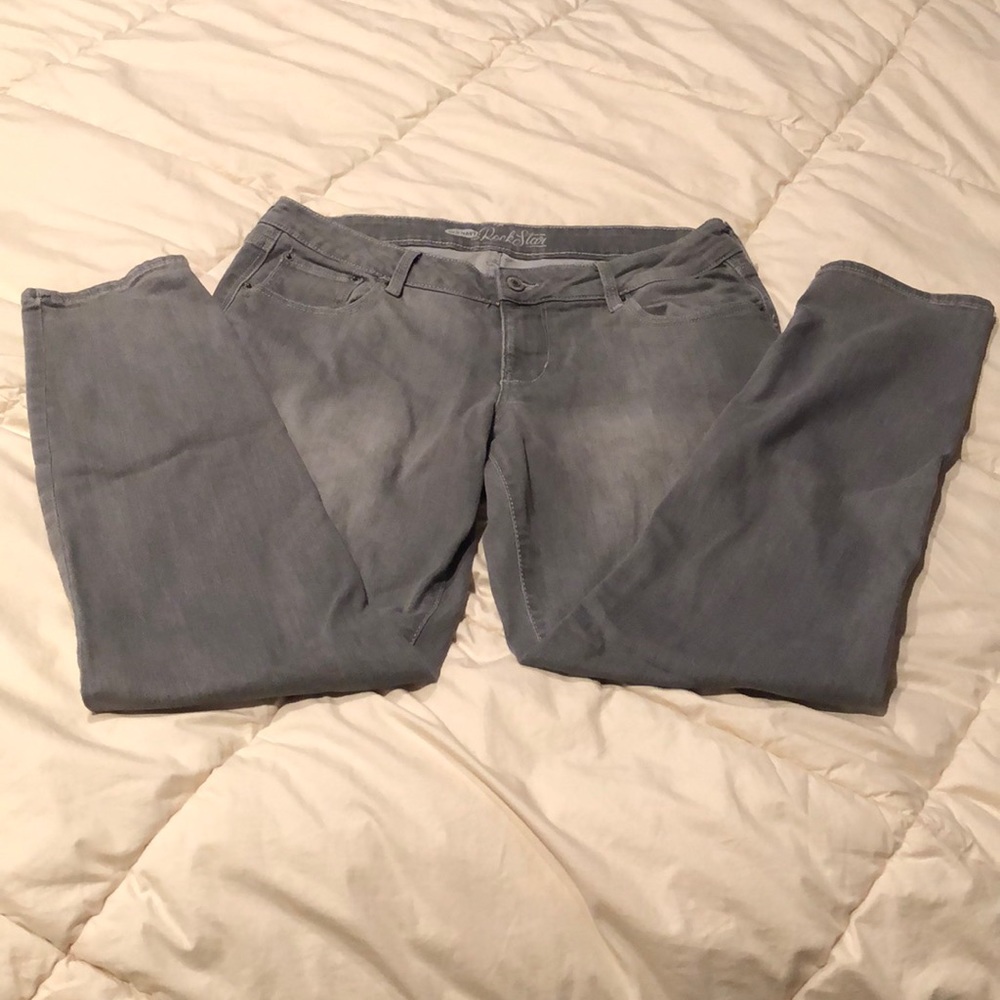 Old navy grey rockstar jeans. Size 10